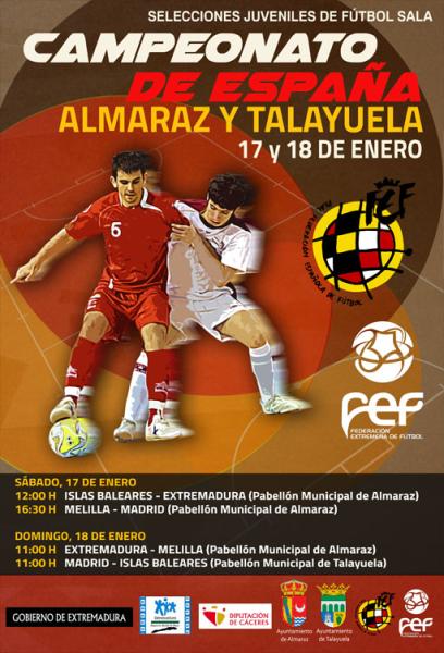 FEX-Cáceres, sede del Campeonato de España de Fútbol Sala Sub-19 y Sub-16  masculino